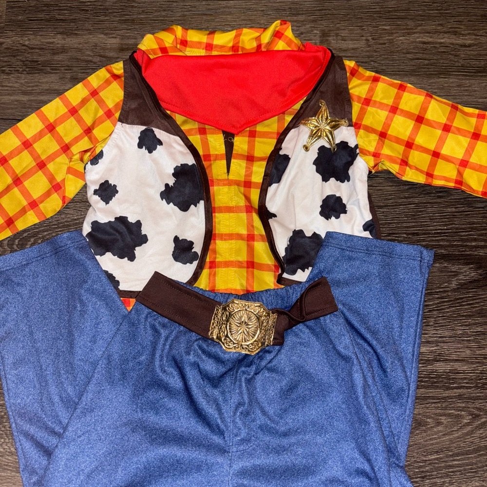 Cowboy Costume with Yellow Plaid and Blue Pants